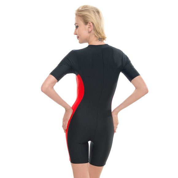 Ladies One Piece Swimsuit Women Boyleg Swimwear - Picture 4 of 4